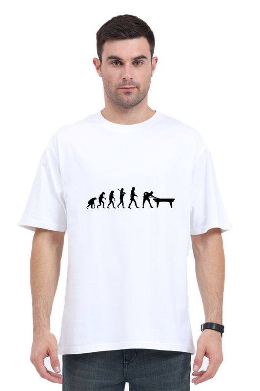 Evolution Unisex white Oversized T-Shirt